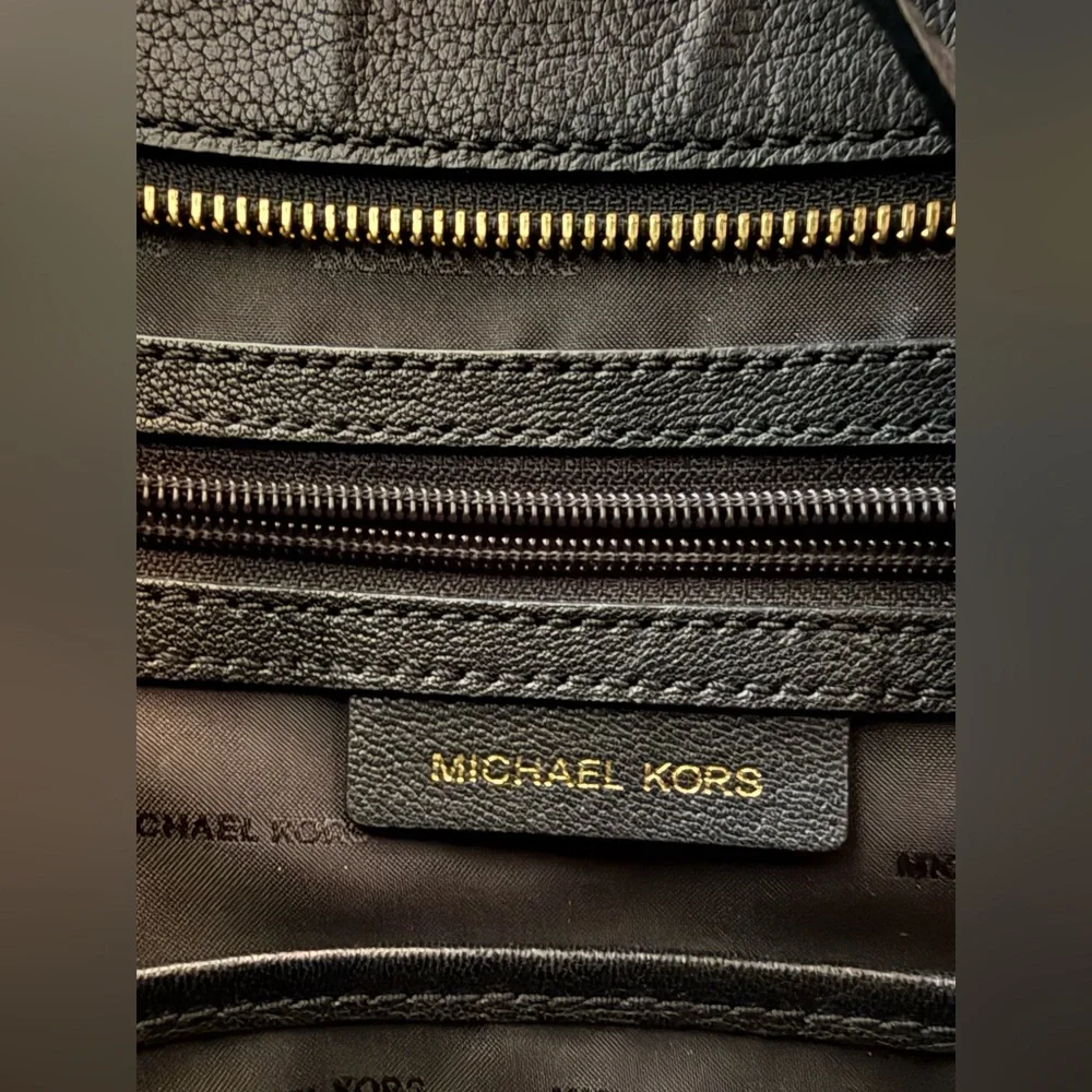 Michael Kors Lock Black and Gold Satchel with Luxurious Leather - Picture 15 of 16